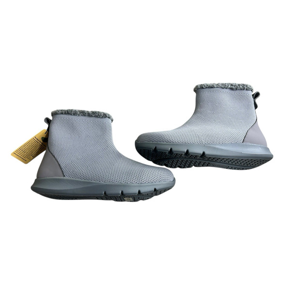 Spenco Cozy Winter Boots Sz 8.5 D Gray Faux Fur Lined Side Zip Ortho Comfort New - Picture 4 of 10